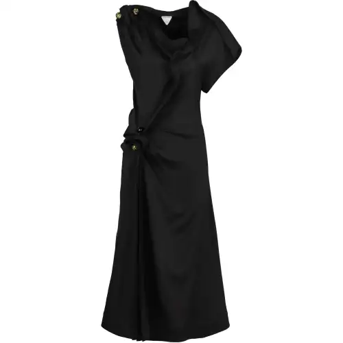 Bottega Veneta Short Sleeved Dress Women's Black