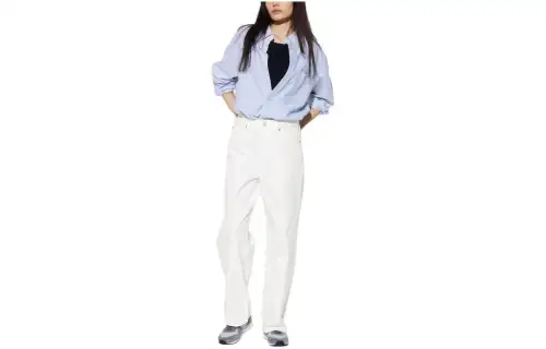 UNIQLO Jeans Women's White Moderate Straight Fit Pants