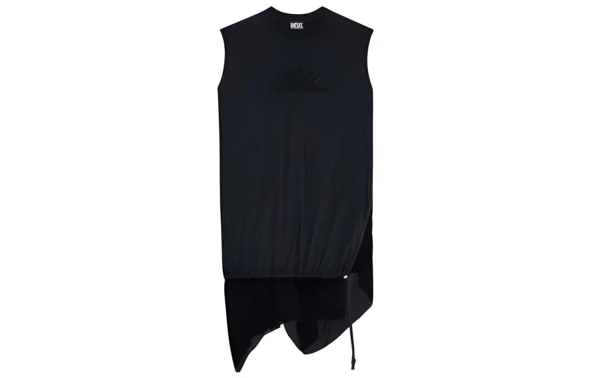 DIESEL Sleeveless Dresses Women's Black Crew Neck Moderate Mid-Length