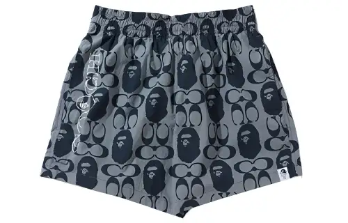 Bape X Coach Ladies Shorts Navy
