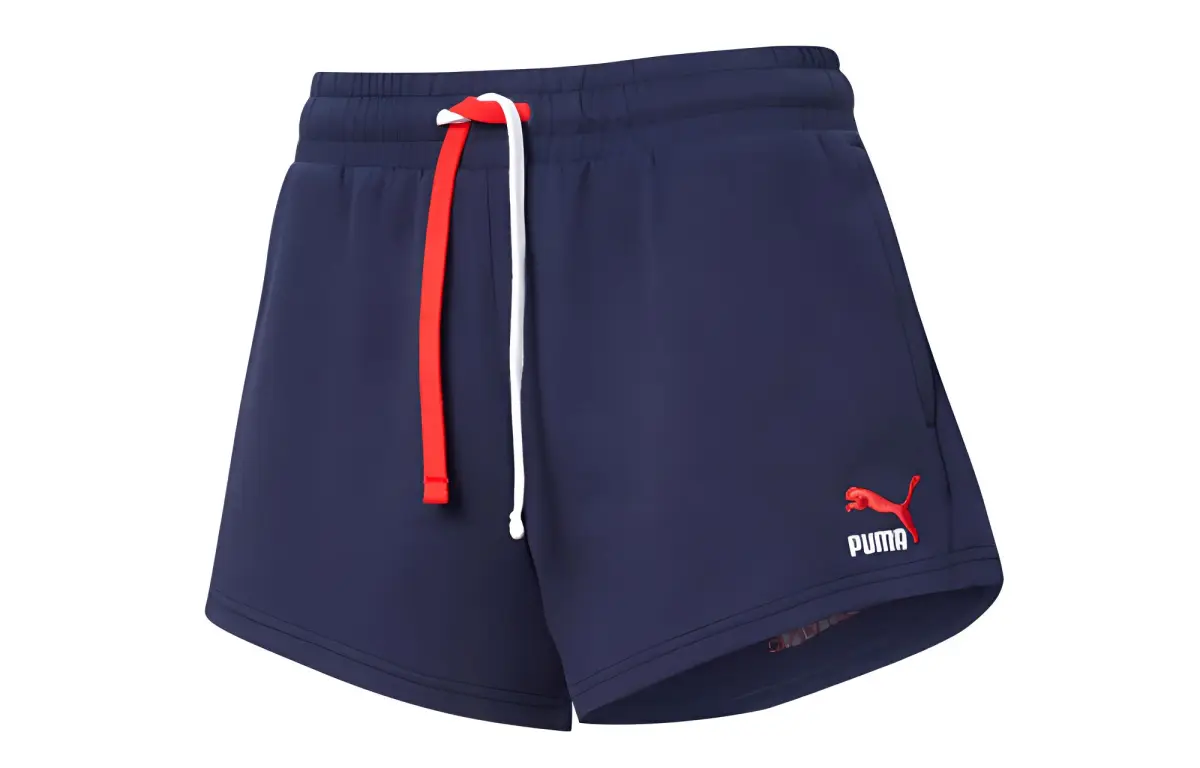PUMA Casual Shorts Women's Tweed Blue Moderate