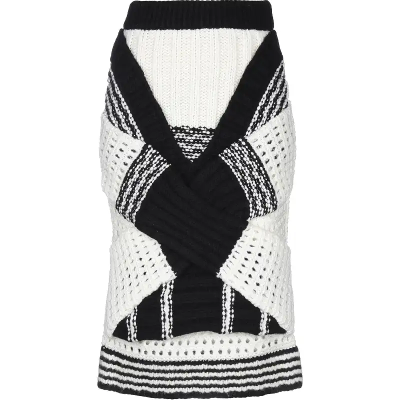 Burberry Knit Long Skirt Women's White