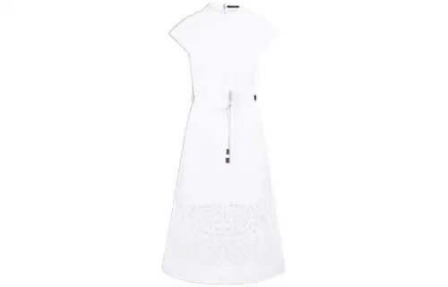 LOUIS VUITTON Short Sleeved Dress Women's White
