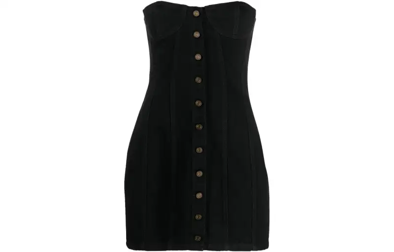 SAINT LAURENT SS22 Sleeveless Dress Women's Black