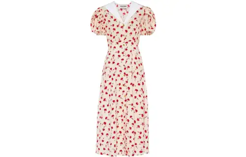 MIU MIU SS22 Short Sleeved Dress Women's Red
