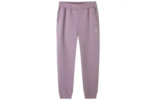 ANTA Variety Training Collection Knitted Sweatpants Women's Purple Moderate Cuffed Pants