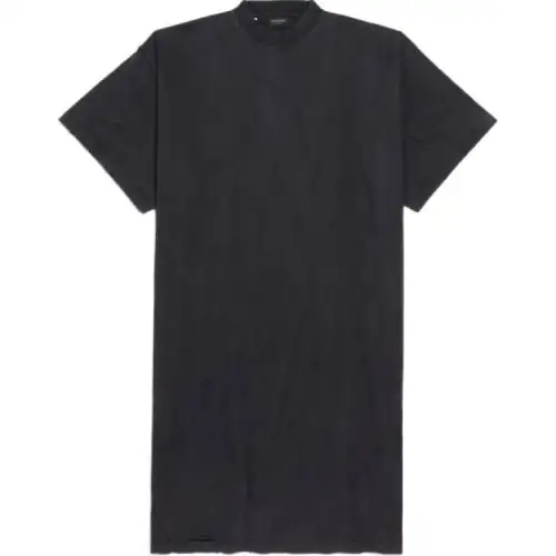 Balenciaga Mockneck Short Sleeve T Shirt Dress