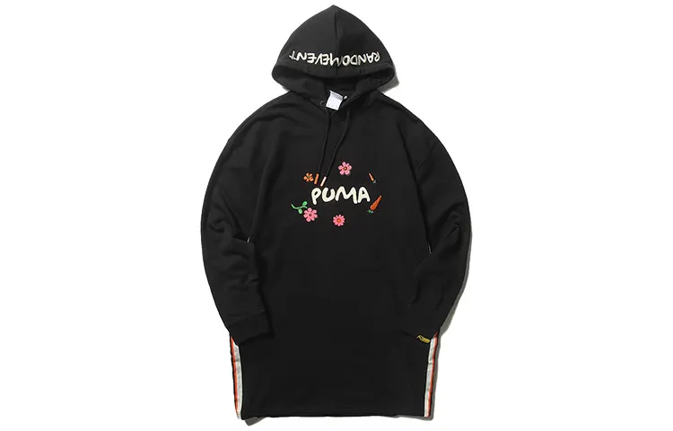 PUMA X Randomevent Long-Sleeved Dresses Women's Hooded Moderate Mid-Length