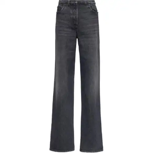 PRADA Jeans Women's Black Moderate Wide Leg Pants
