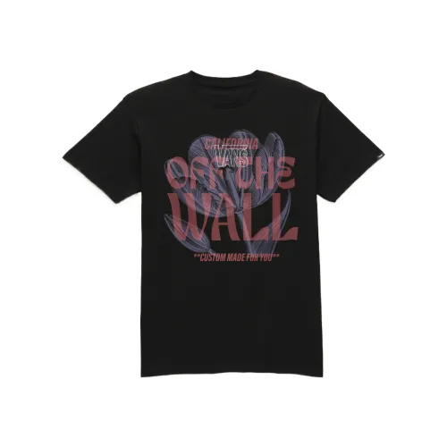 Vans T Shirts Men's Black Crew Neck Moderate Straight Fit