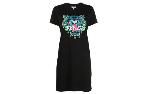 KENZO SS21 Short Sleeved Dress Women's Black