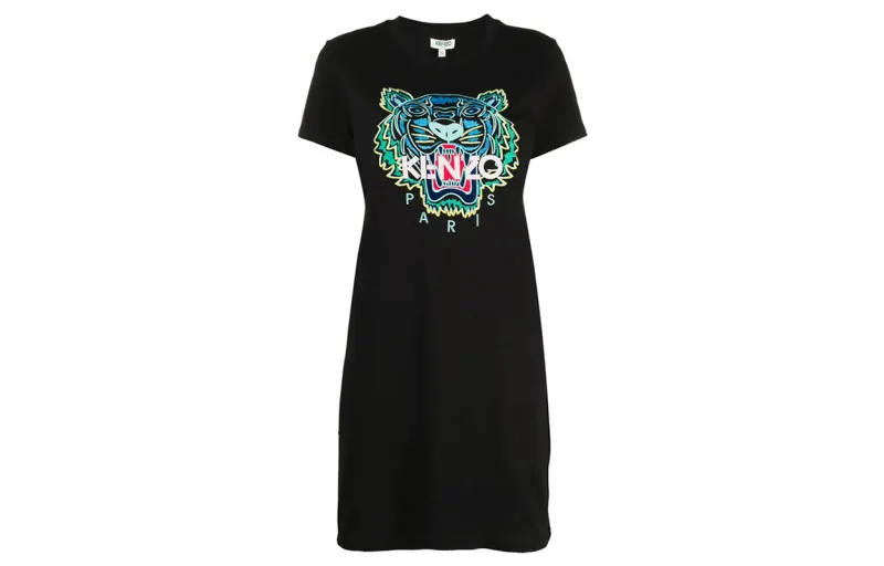 KENZO SS21 Short Sleeved Dress Women's Black