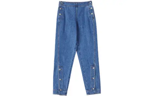 LOEWE Jeans Women's Blue Moderate Tapered Pants