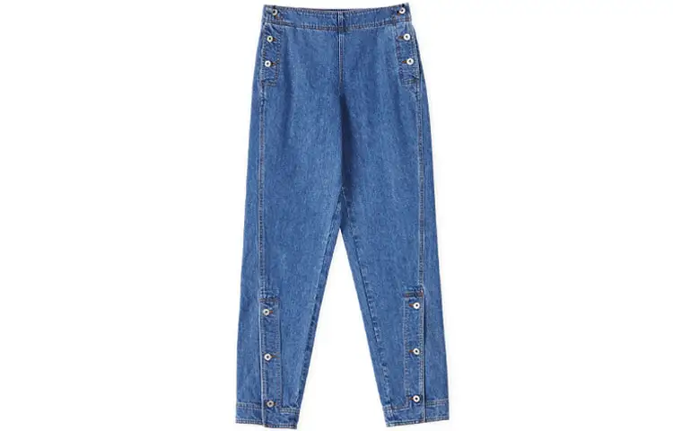 LOEWE Jeans Women's Blue Moderate Tapered Pants