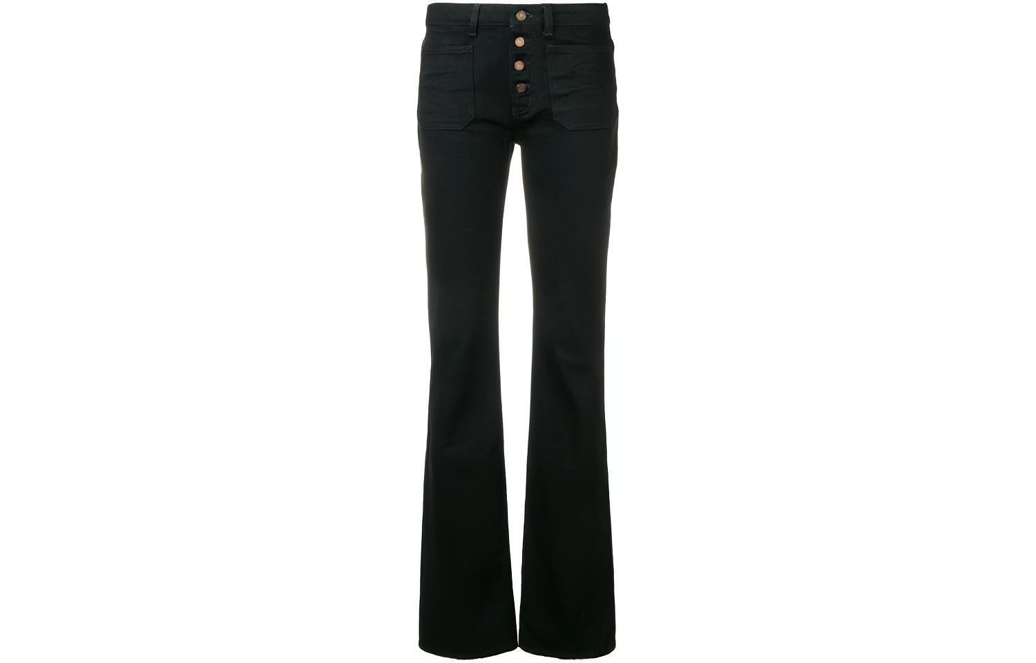 SAINT LAURENT Jeans Women's Black Moderate Flared Pants