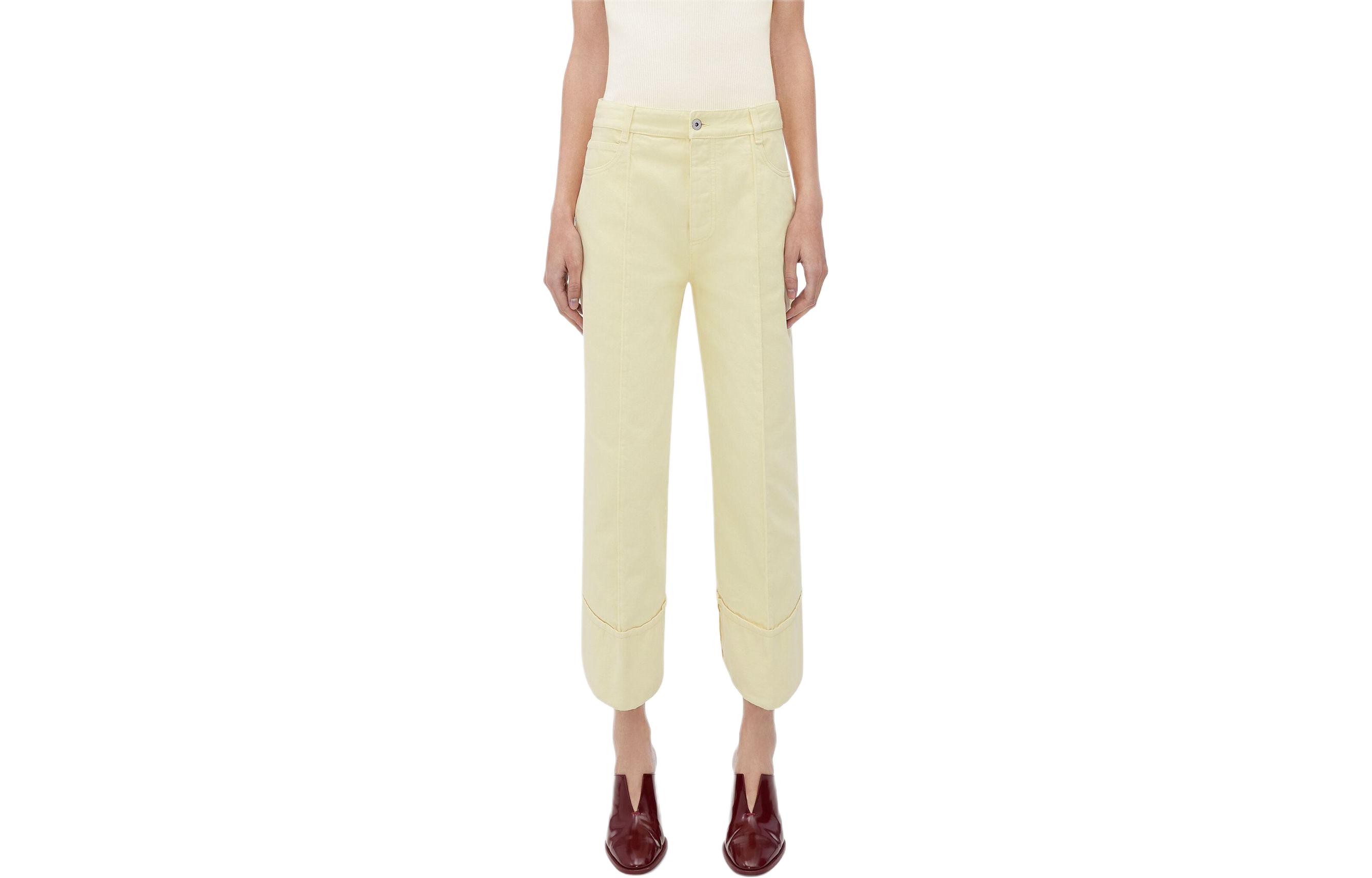 Женские джинсы Bottega Veneta SS24 (желтые)