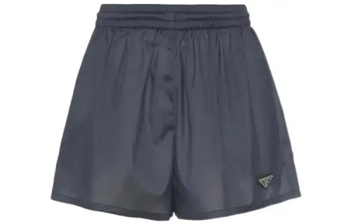 PRADA Technical Silk Boxer Shorts Navy