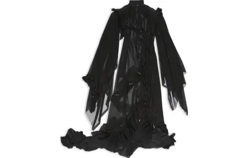 Balenciaga Slip Dresses Women's Black Thin Long