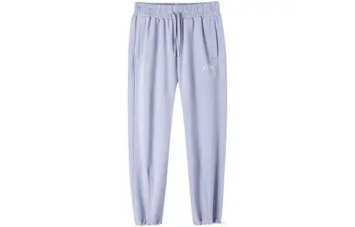 ANTA Variety Training Collection Knitted Sweatpants Women's Blue Thickened Cuffed Pants