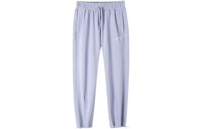 ANTA Variety Training Collection Knitted Sweatpants Women's Blue Thickened Cuffed Pants