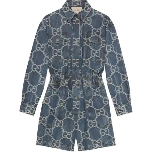 Jumbo Gg denim playsuit