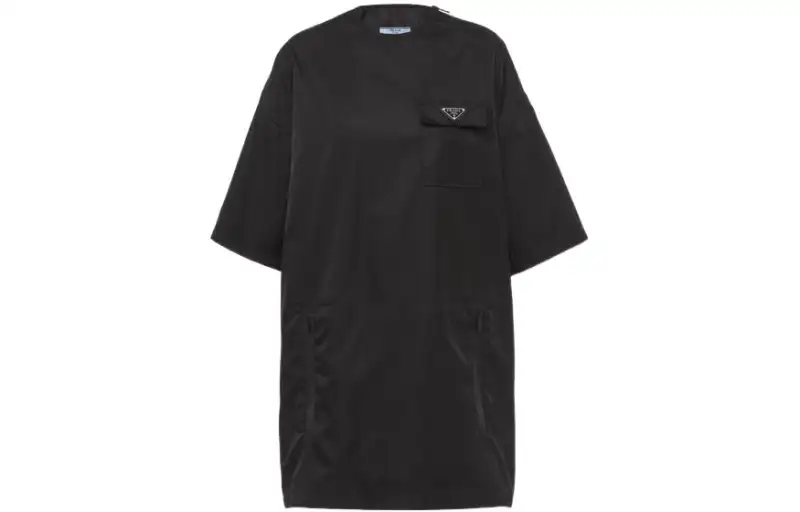 PRADA Short Sleeved Dress Women's Black