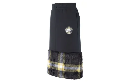 Nike Knit Long Skirts Women's Black Moderate Mid Length Knitted Skirt