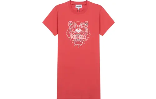 KENZO Short Sleeved Dress Women's Watermelon Red