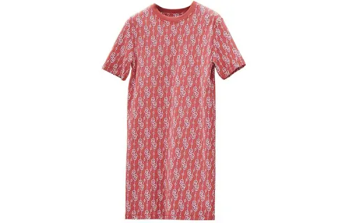 HERMES Short Sleeved Dress Women's Pink
