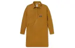 Timberland Long Sleeved Dresses Women's Wheat Lapel Moderate Short