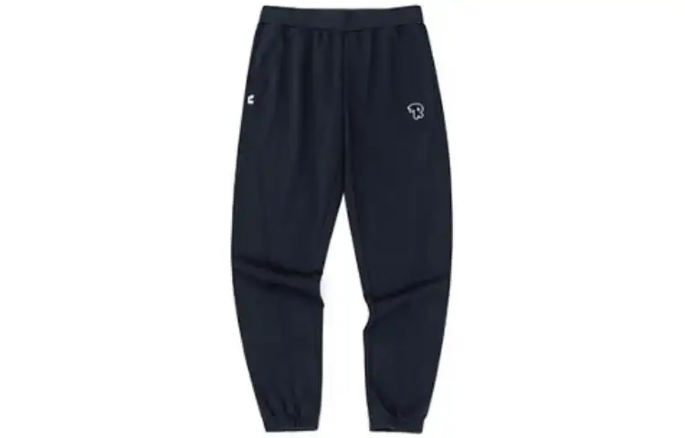 ANTA Knitted Sweatpants Women's Black Moderate Slim Fit Pants
