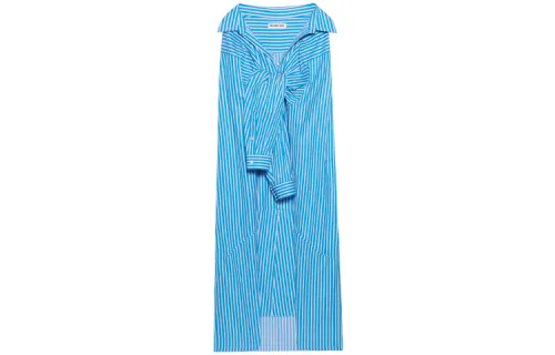 Balenciaga Long Sleeved Dresses Women's Light Blue Moderate Long