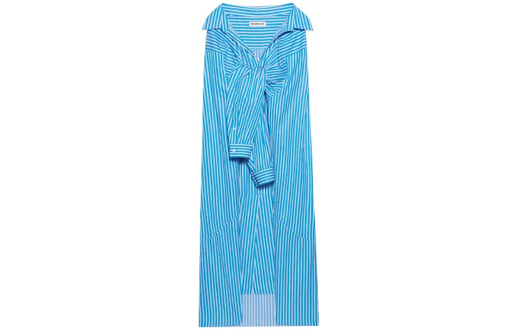 Balenciaga Long Sleeved Dresses Women's Light Blue Moderate Long