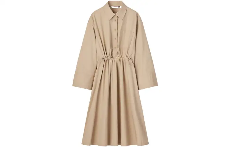 UNIQLO X MARNI Uniqlo Marni Co Branding Long Sleeved Dresses Women's Khaki Moderate Mid Length