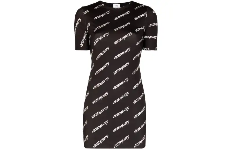 Vetements Short Sleeved Dresses Women's Black Other