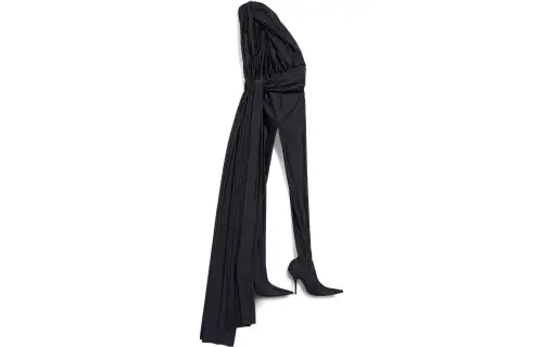 Balenciaga Pantabodysuit Draped Da Donna In Nero Jumpsuit Women's Black Slim Fit