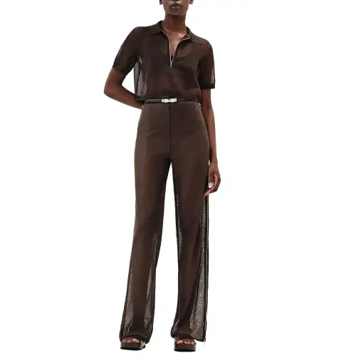 HERMES Casual Pants Women's Brown