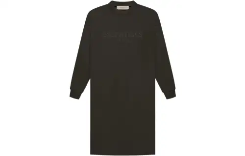 Fear Of God Essentials Women's L/S Tee Dress Off Black