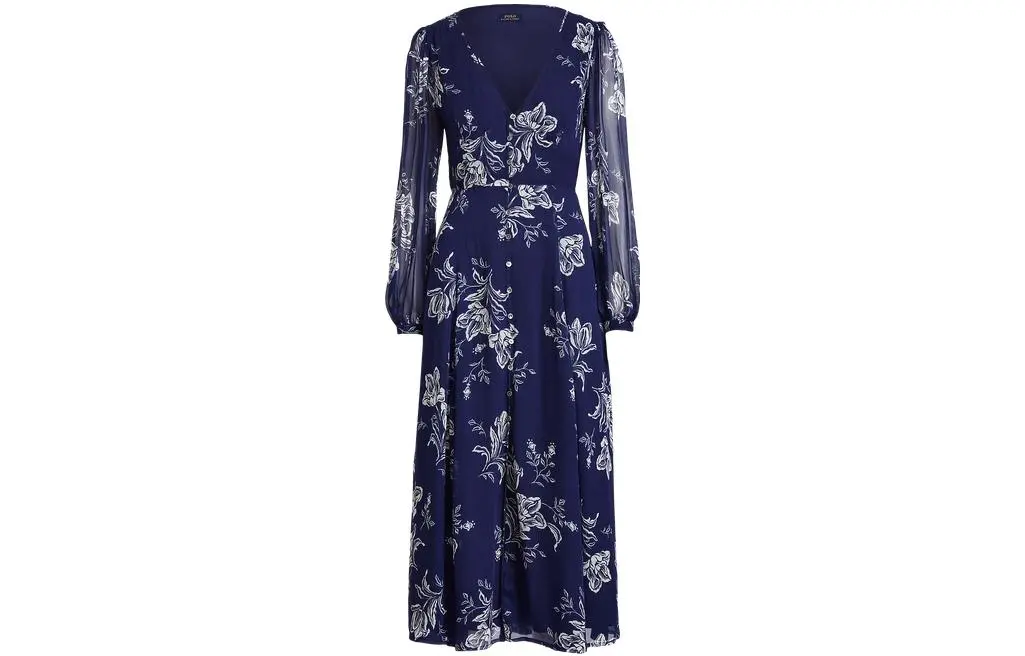 Polo Ralph Lauren Long Sleeved Dress Women's Blue
