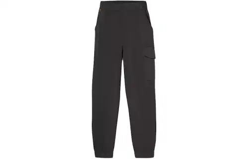 Timberland Knitted Sweatpants Women's Black Moderate Straight Fit Pants