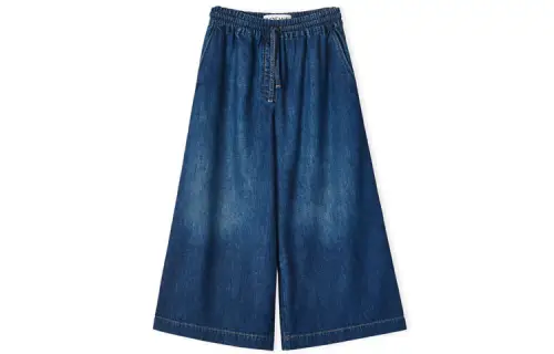 LOEWE Jeans Women's Blue Moderate Wide Leg Pants