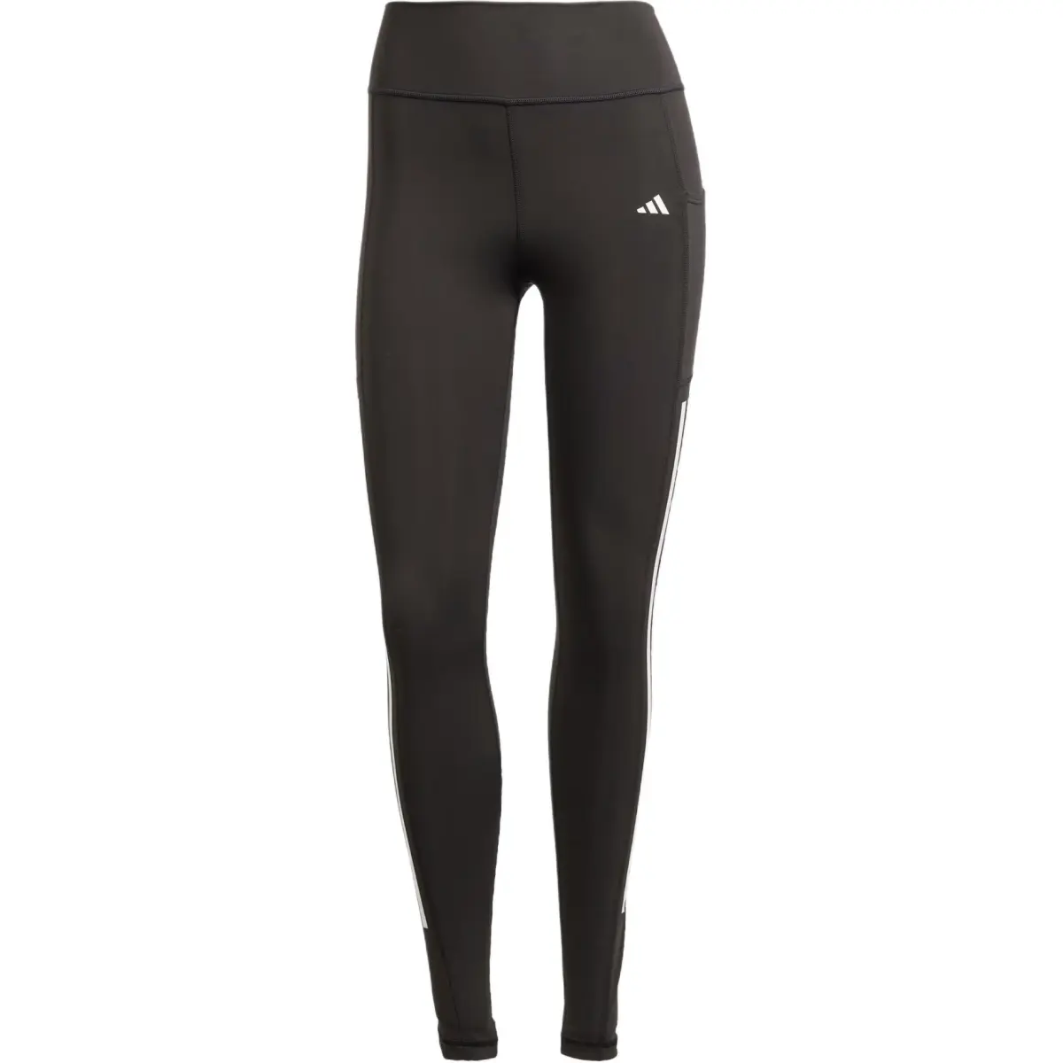 Adidas Free Shipping With AdiClub Optime 3-Stripes Full-Length Leggings
