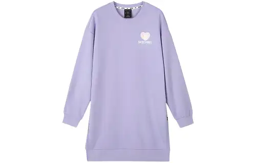 Skechers Long Sleeved Dresses Women's Crew Neck Moderate Short