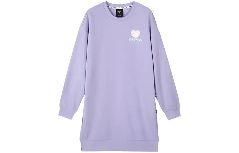 Skechers Long Sleeved Dresses Women's Crew Neck Moderate Short