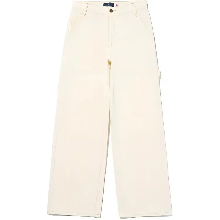 Levi's Blue Tab Jeans Women's Beige Moderate Straight Fit Pants