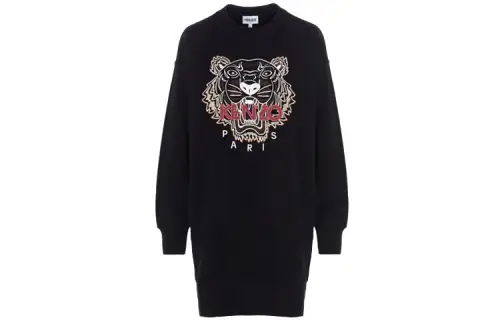KENZO Long Sleeved Dress Women's Black