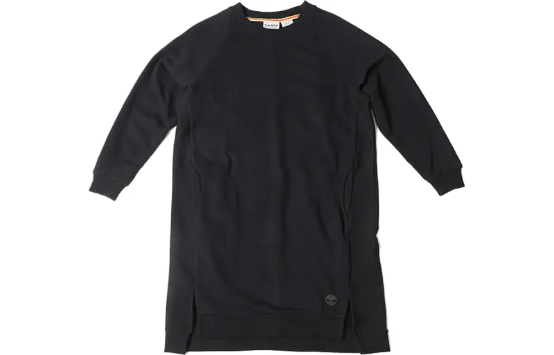 Timberland Long Sleeved Dresses Women's Black Crew Neck