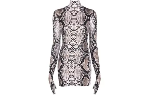 Vetements Long Sleeved Dresses Women's Multicolor Turtleneck