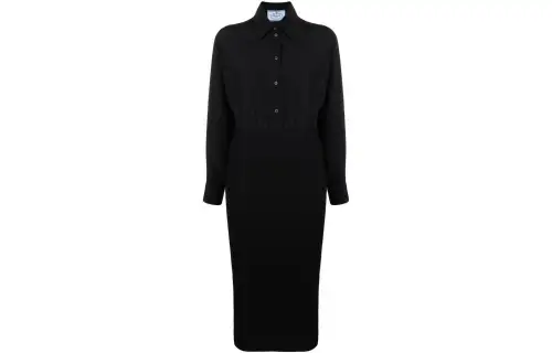 PRADA FW22 Long Sleeved Dress Women's Black