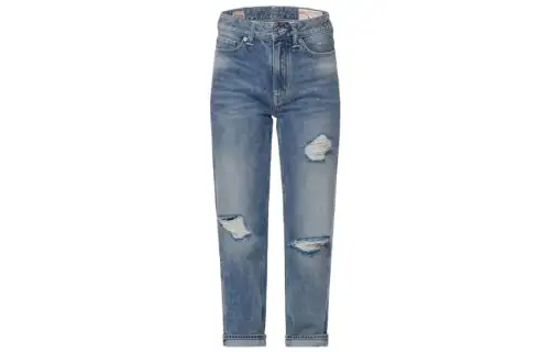 EVISU Jeans Women's Blue Moderate Ripped Pants